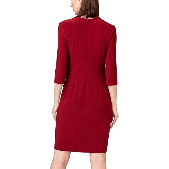 Elegant Wear to Work Office Business 3/4 Sleeve Buttons Red Blazer Dress XXL NWT - Picture 10 of 14